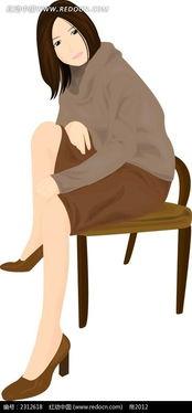 坐着的女人,女性魅力尽显